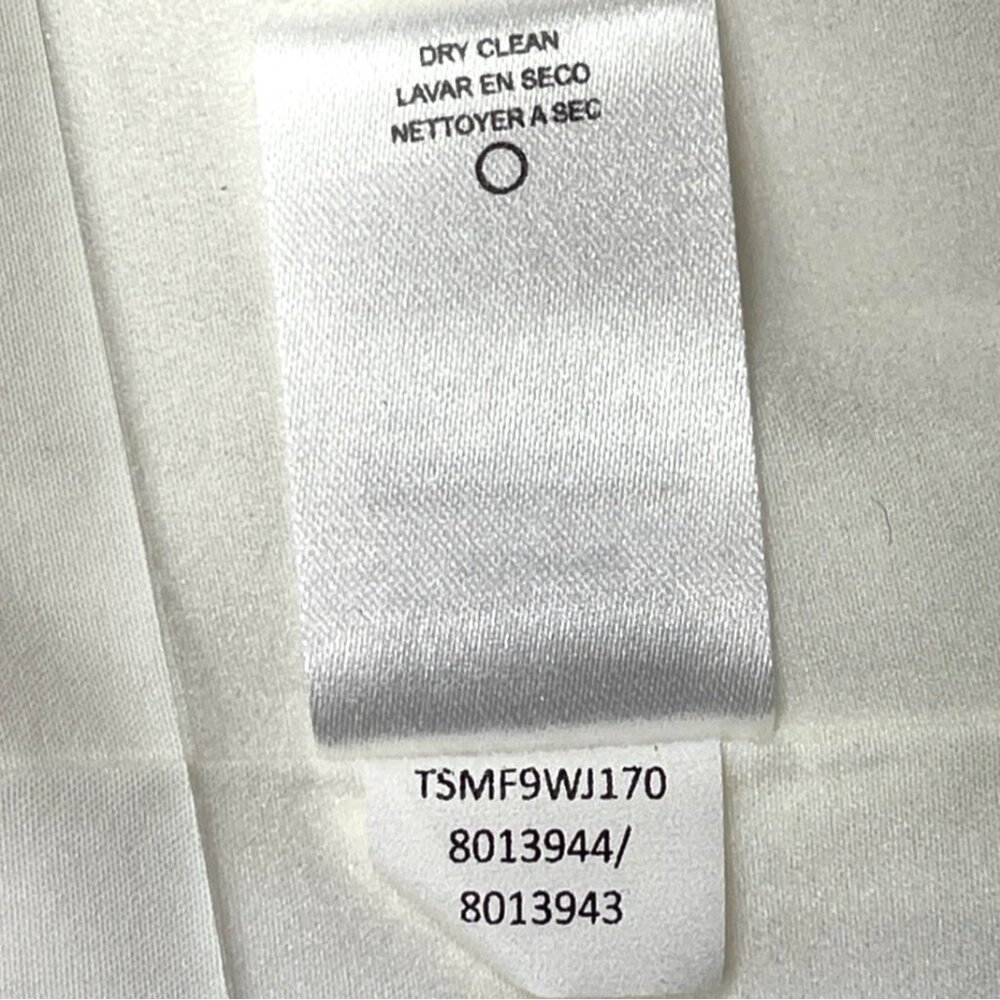 Tahari Arthur S. Levine Womens White Open-Front Blazer W/ Zipper Pockets Size 10 - Picture 7 of 8